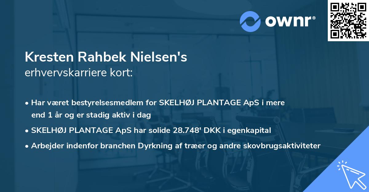 Kresten Rahbek Nielsen's erhvervskarriere kort