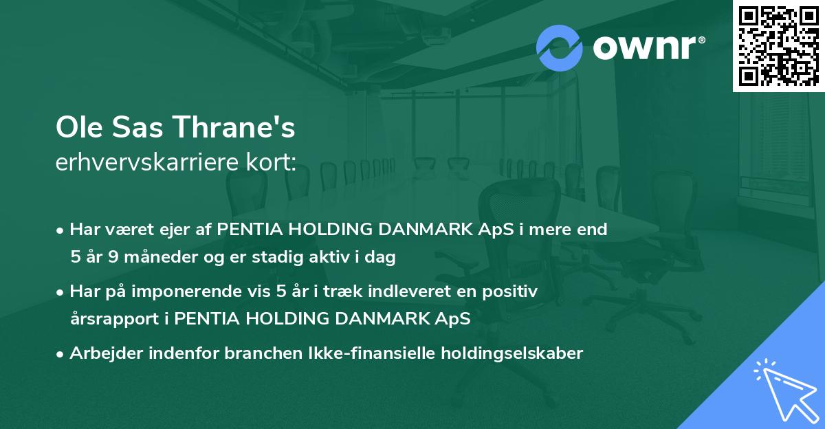 Ole Sas Thrane's erhvervskarriere kort