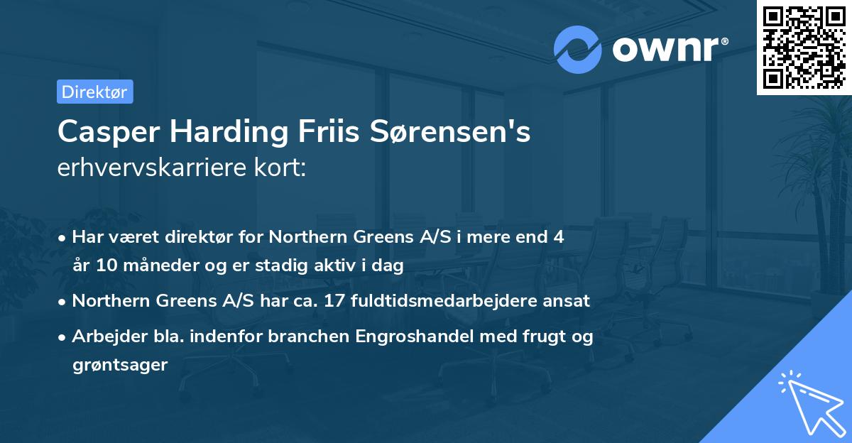 Casper Harding Friis Sørensen's erhvervskarriere kort