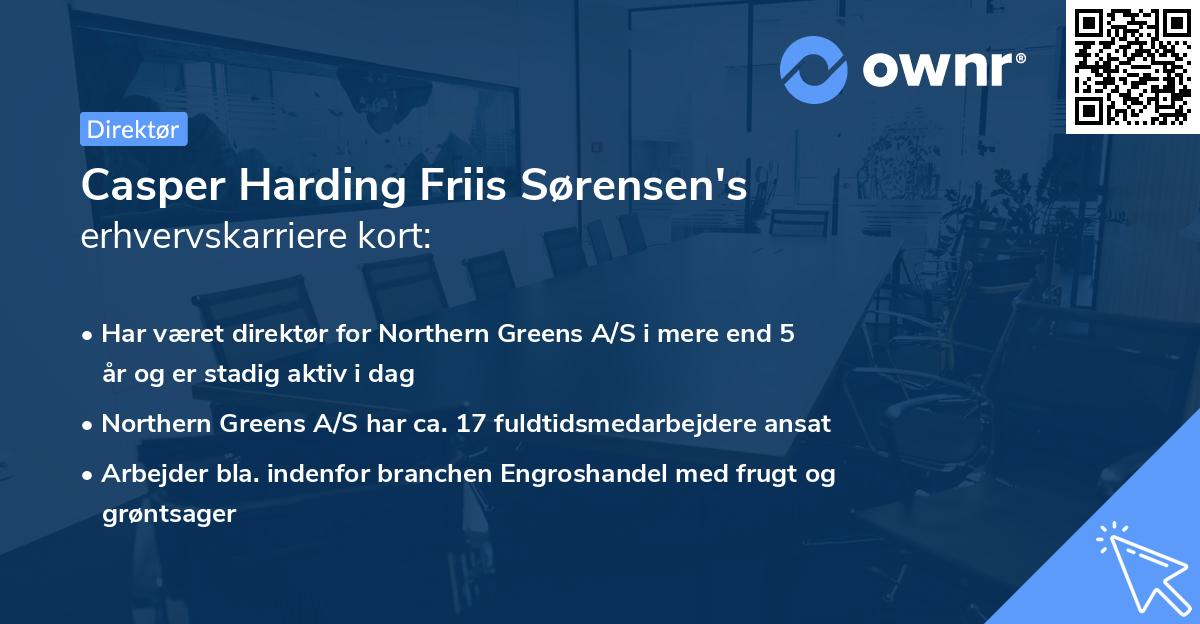 Casper Harding Friis Sørensen's erhvervskarriere kort