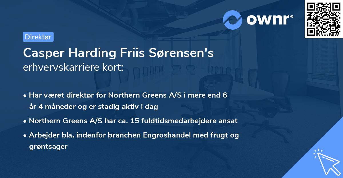 Casper Harding Friis Sørensen's erhvervskarriere kort