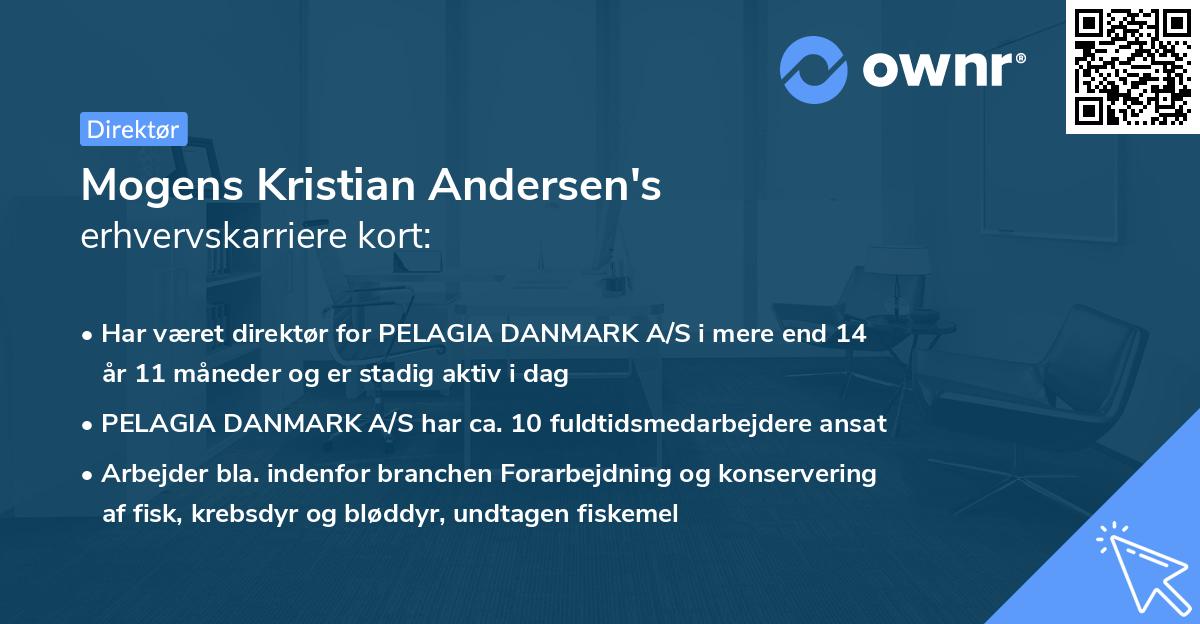Mogens Kristian Andersen's erhvervskarriere kort