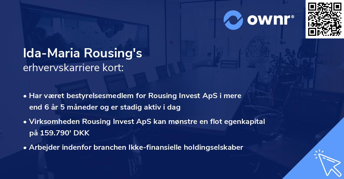 Ida-Maria Rousing's erhvervskarriere kort