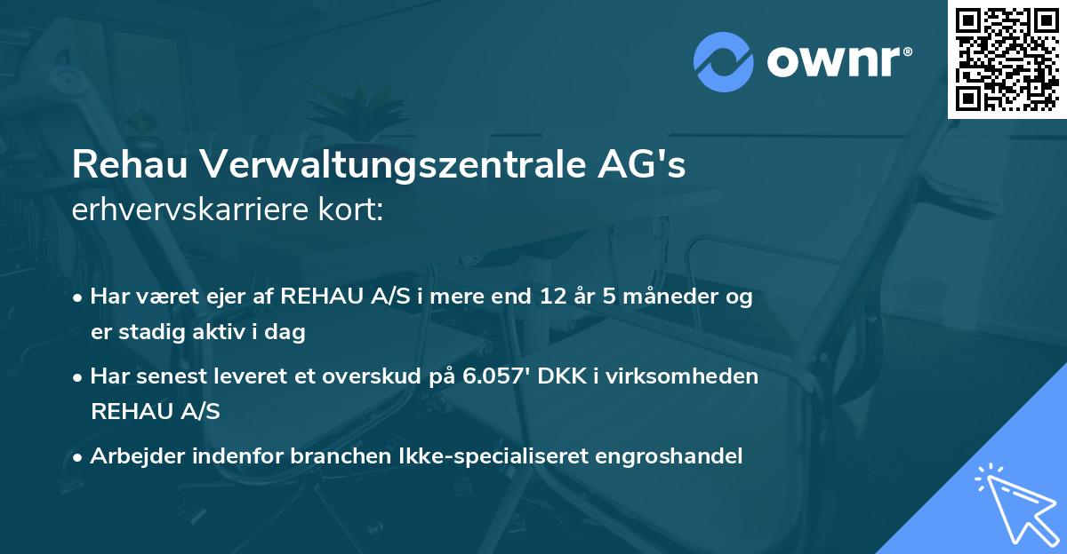 Rehau Verwaltungszentrale AG's erhvervskarriere kort