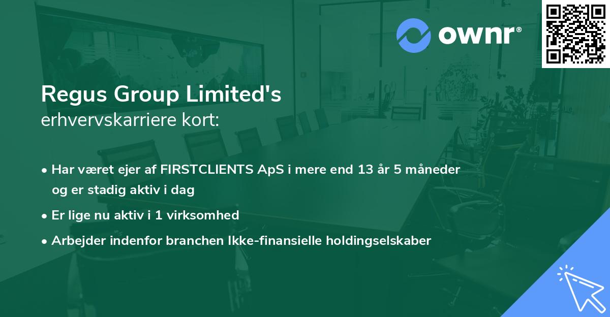 Regus Group Limited's erhvervskarriere kort