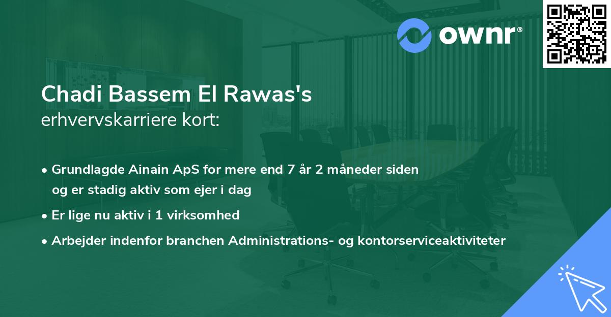 Chadi Bassem El Rawas's erhvervskarriere kort