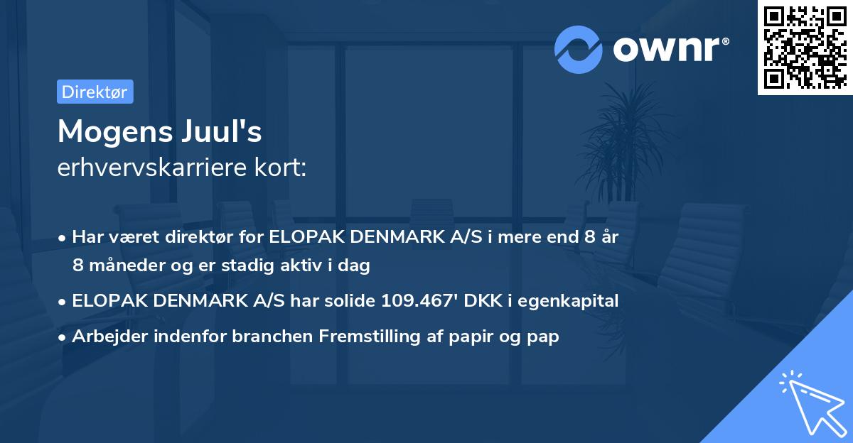 Mogens Juul's erhvervskarriere kort