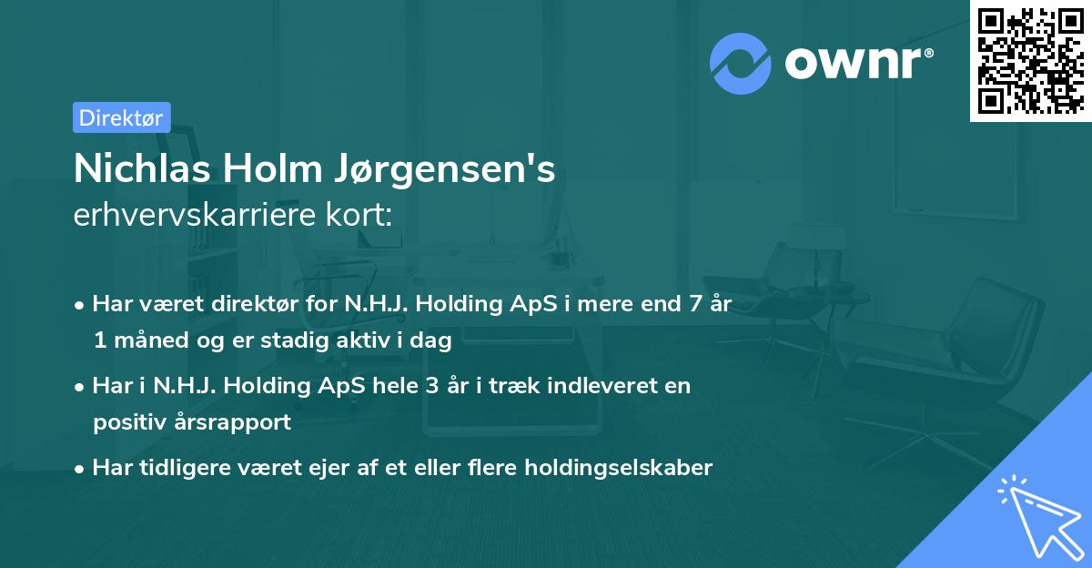 Nichlas Holm Jørgensen's erhvervskarriere kort