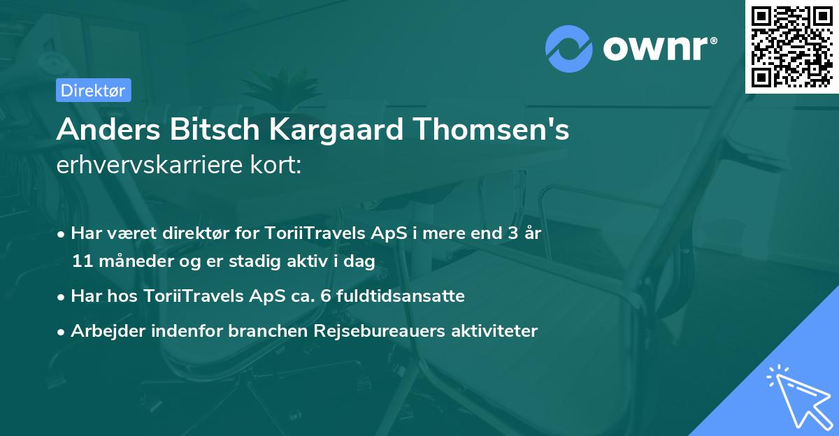 Anders Bitsch Kargaard Thomsen's erhvervskarriere kort