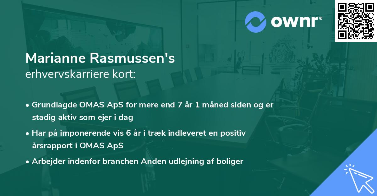 Marianne Rasmussen's erhvervskarriere kort