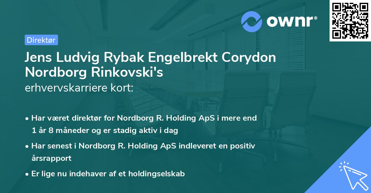 Jens Ludvig Rybak Engelbrekt Corydon Nordborg Rinkovski's erhvervskarriere kort