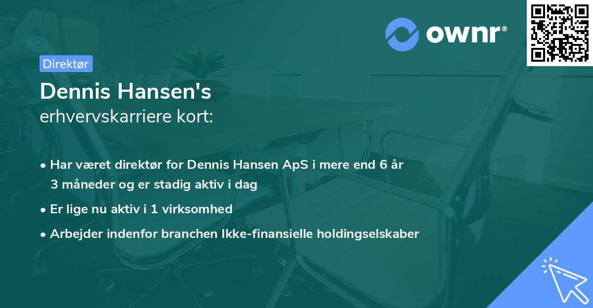 Dennis Hansen's erhvervskarriere kort