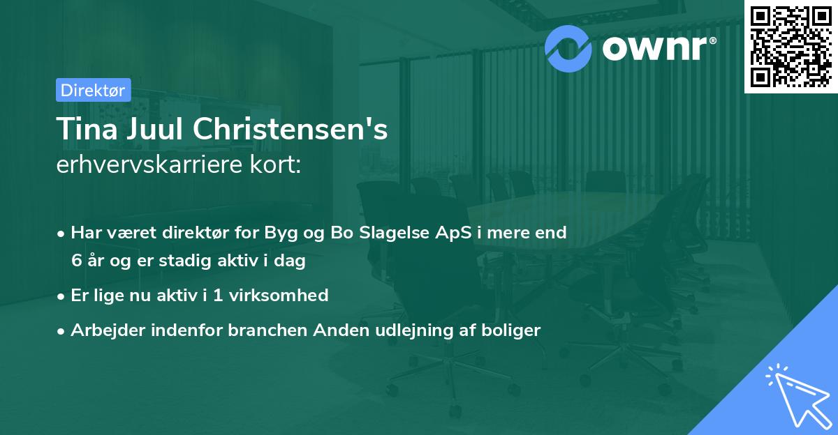 Tina Juul Christensen's erhvervskarriere kort