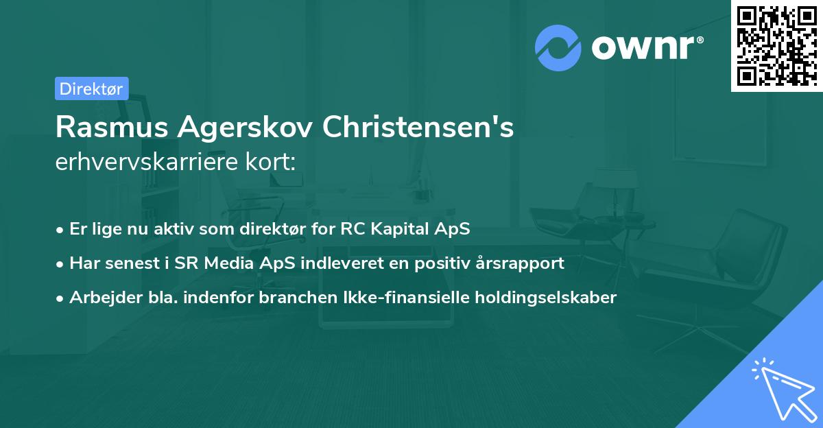 Rasmus Agerskov Christensen's erhvervskarriere kort