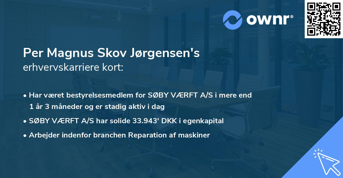 Per Magnus Skov Jørgensen's erhvervskarriere kort