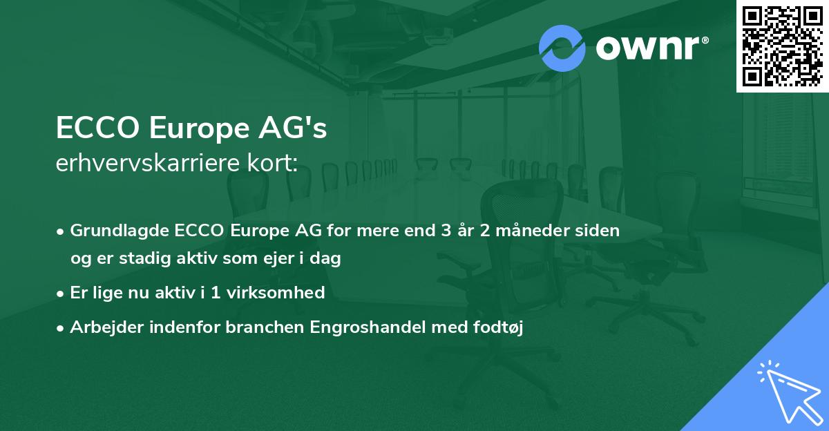 ECCO Europe AG's erhvervskarriere kort