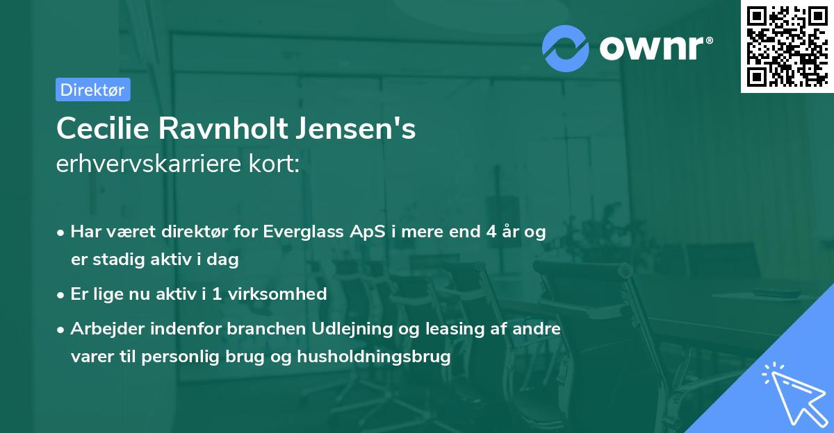 Cecilie Ravnholt Jensen's erhvervskarriere kort