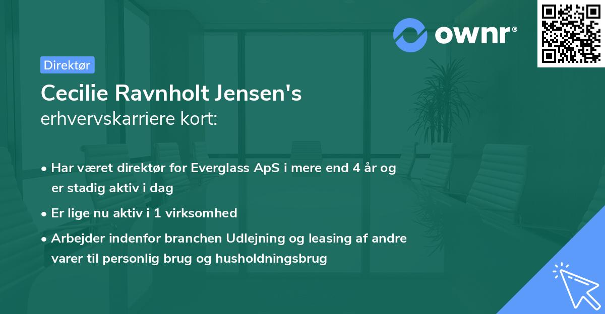 Cecilie Ravnholt Jensen's erhvervskarriere kort