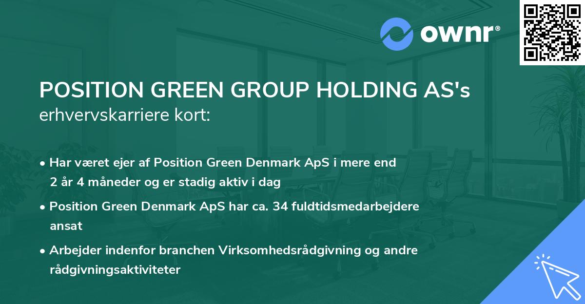 POSITION GREEN GROUP HOLDING AS's erhvervskarriere kort