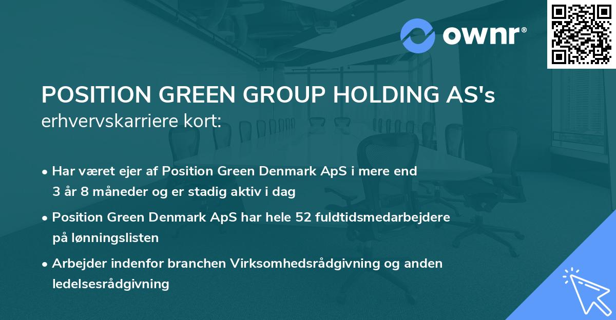 POSITION GREEN GROUP HOLDING AS's erhvervskarriere kort