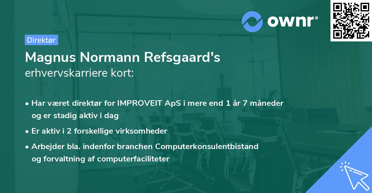 Magnus Normann Refsgaard's erhvervskarriere kort