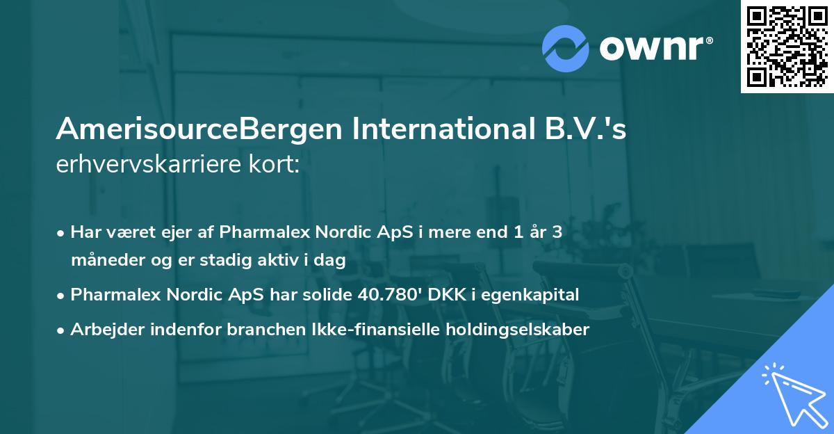 AmerisourceBergen International B.V.'s erhvervskarriere kort