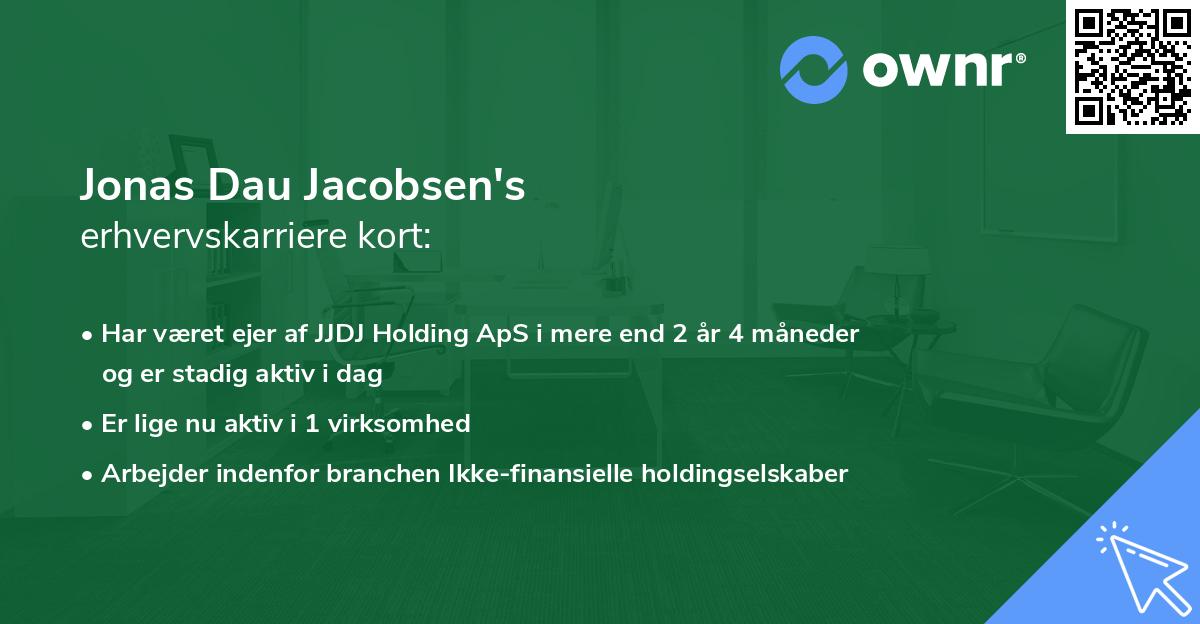 Jonas Dau Jacobsen's erhvervskarriere kort