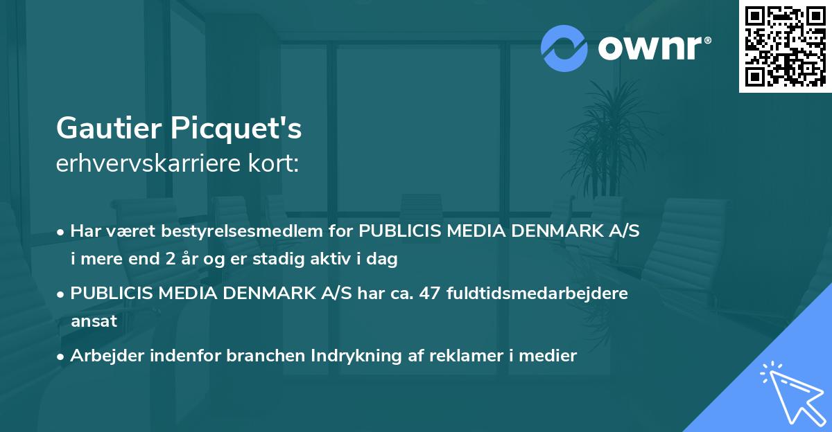 Gautier Picquet's erhvervskarriere kort
