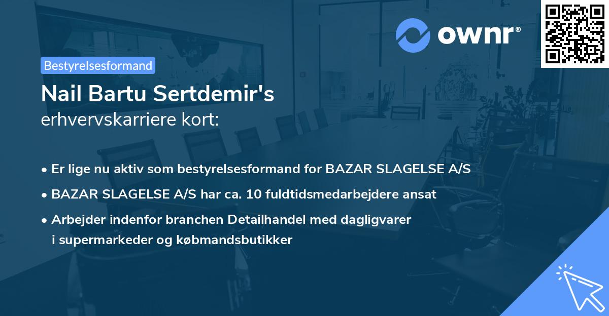 Nail Bartu Sertdemir's erhvervskarriere kort