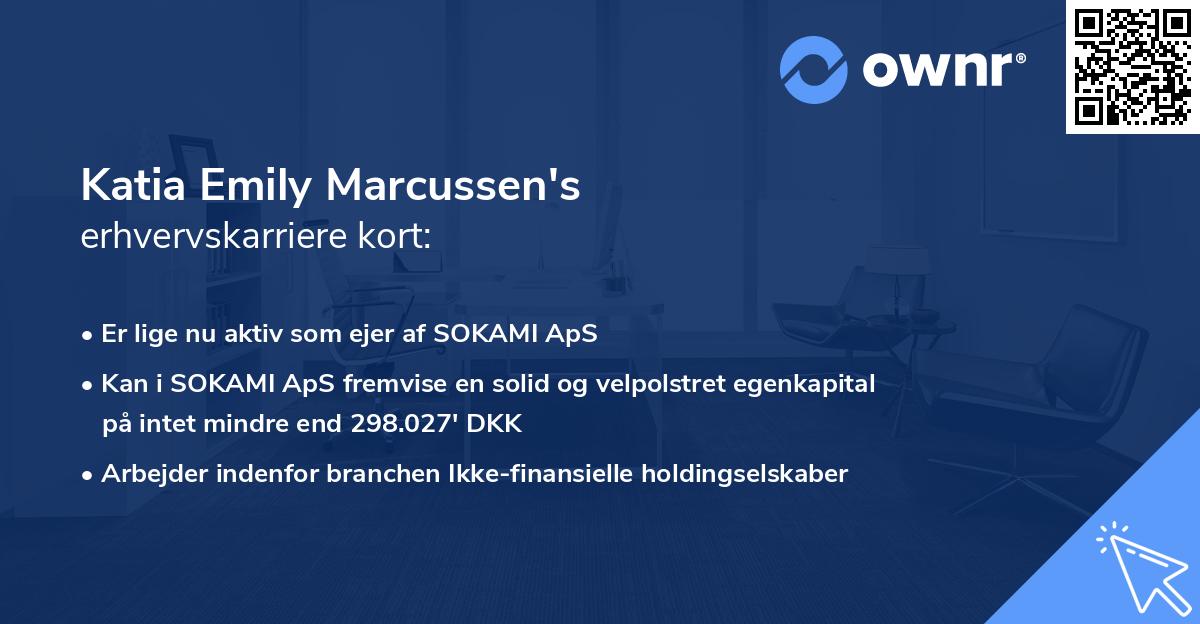 Katia Emily Marcussen's erhvervskarriere kort