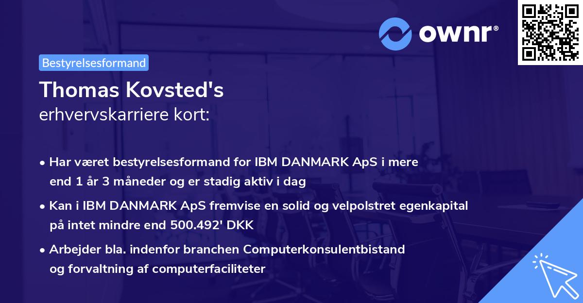 Thomas Kovsted's erhvervskarriere kort