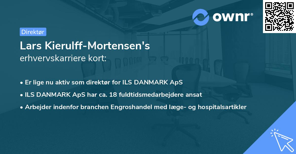 Lars Kierulff-Mortensen's erhvervskarriere kort