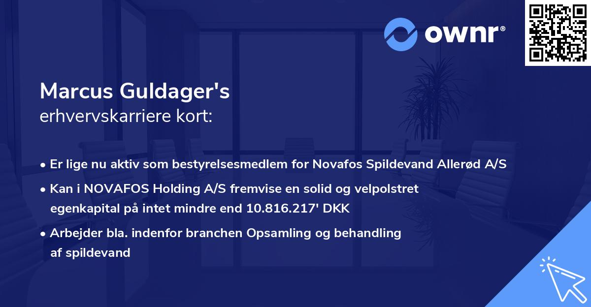 Marcus Guldager's erhvervskarriere kort