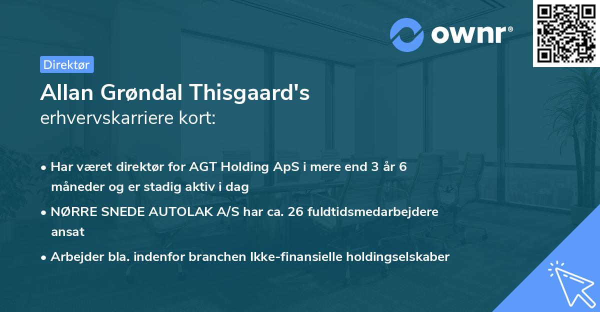 Allan Grøndal Thisgaard's erhvervskarriere kort