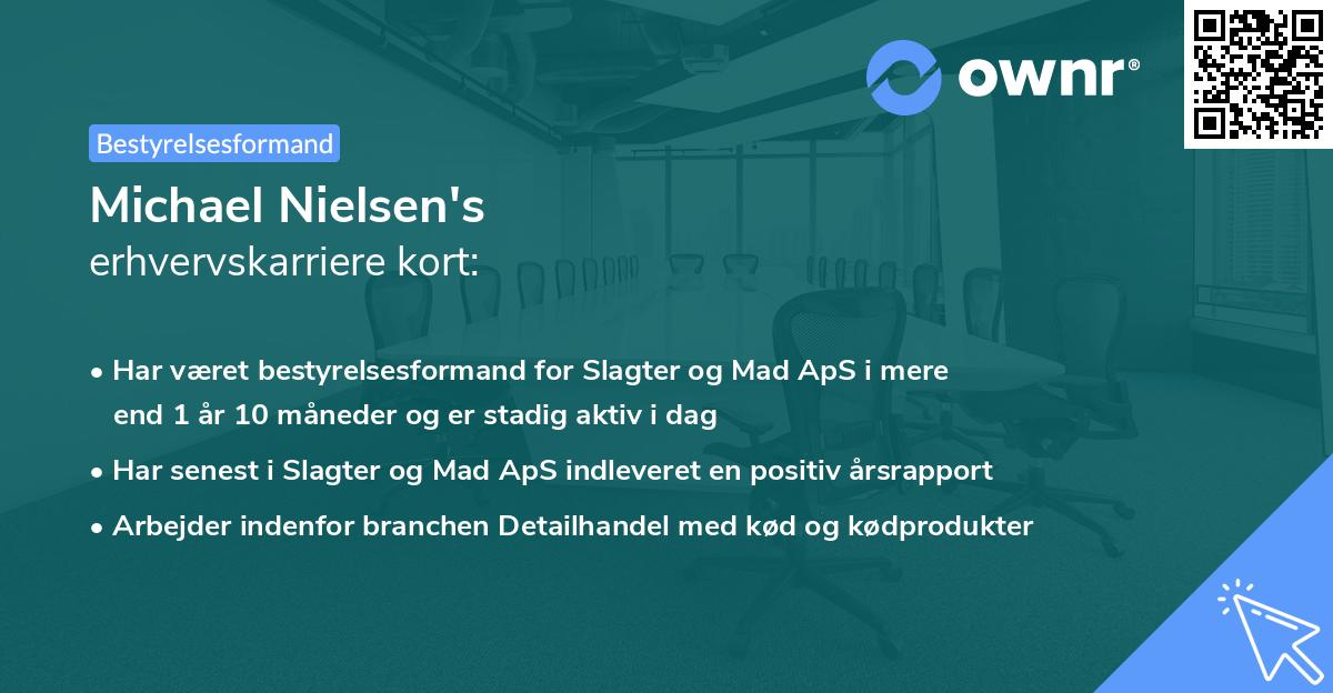Michael Nielsen's erhvervskarriere kort
