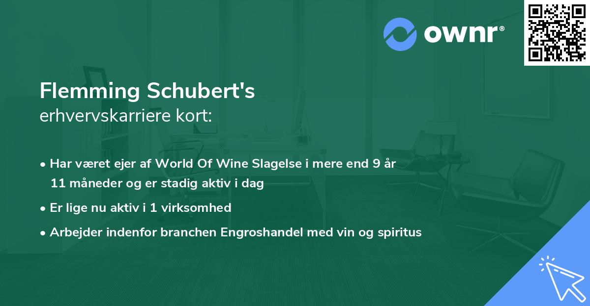Flemming Schubert's erhvervskarriere kort