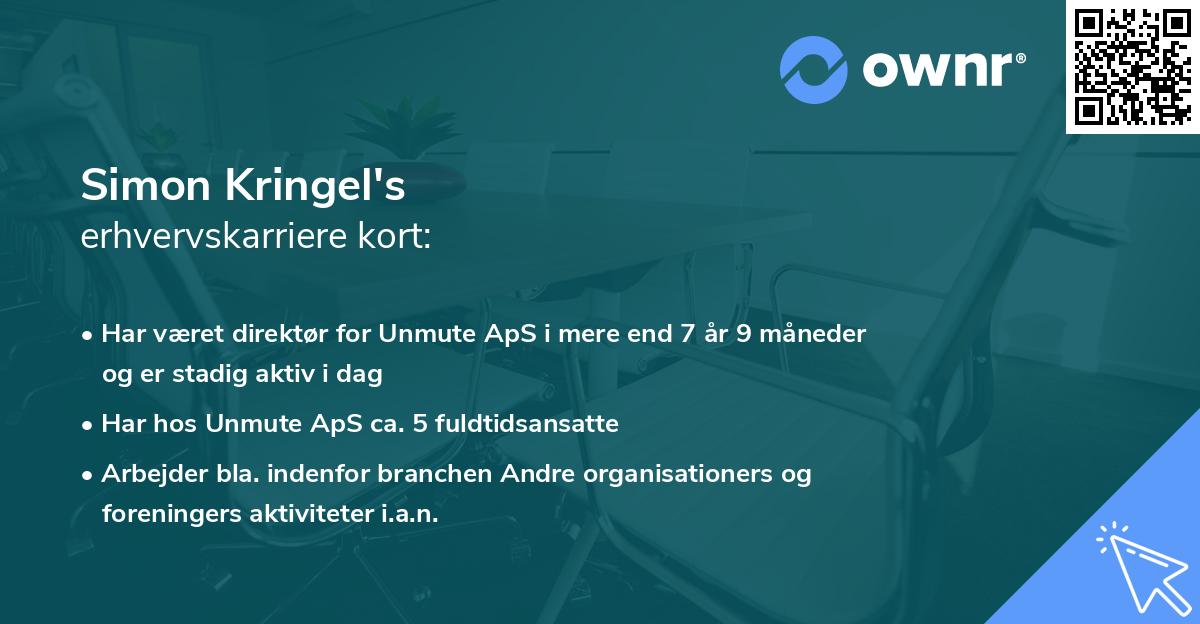 Simon Kringel's erhvervskarriere kort