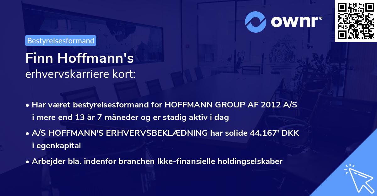 Finn Hoffmann's erhvervskarriere kort