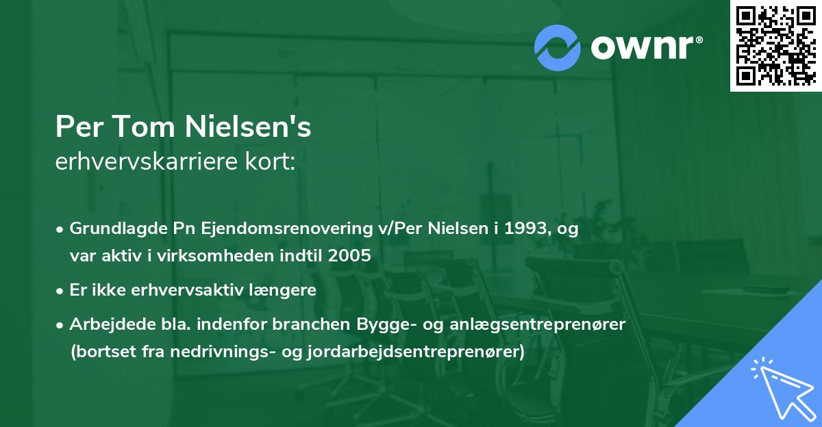 Per Tom Nielsen's erhvervskarriere kort