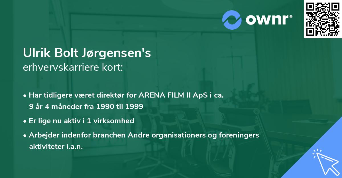 Ulrik Bolt Jørgensen's erhvervskarriere kort