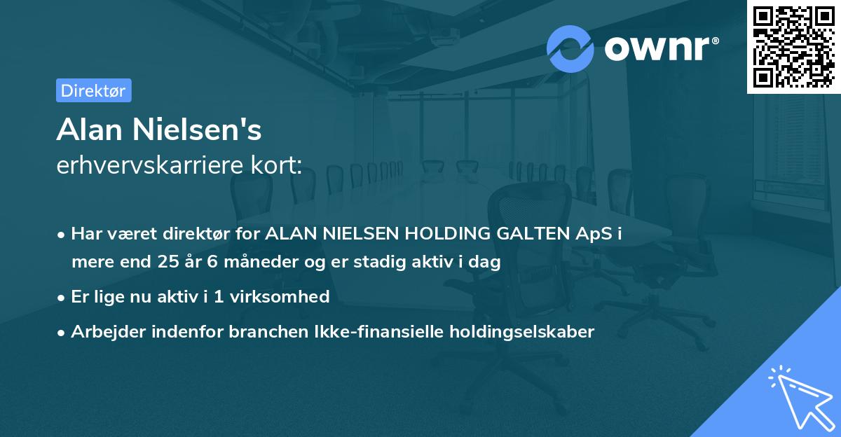 Alan Nielsen's erhvervskarriere kort