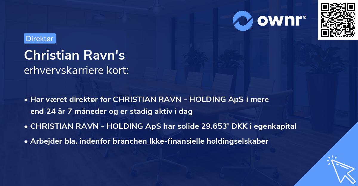 Christian Ravn's erhvervskarriere kort