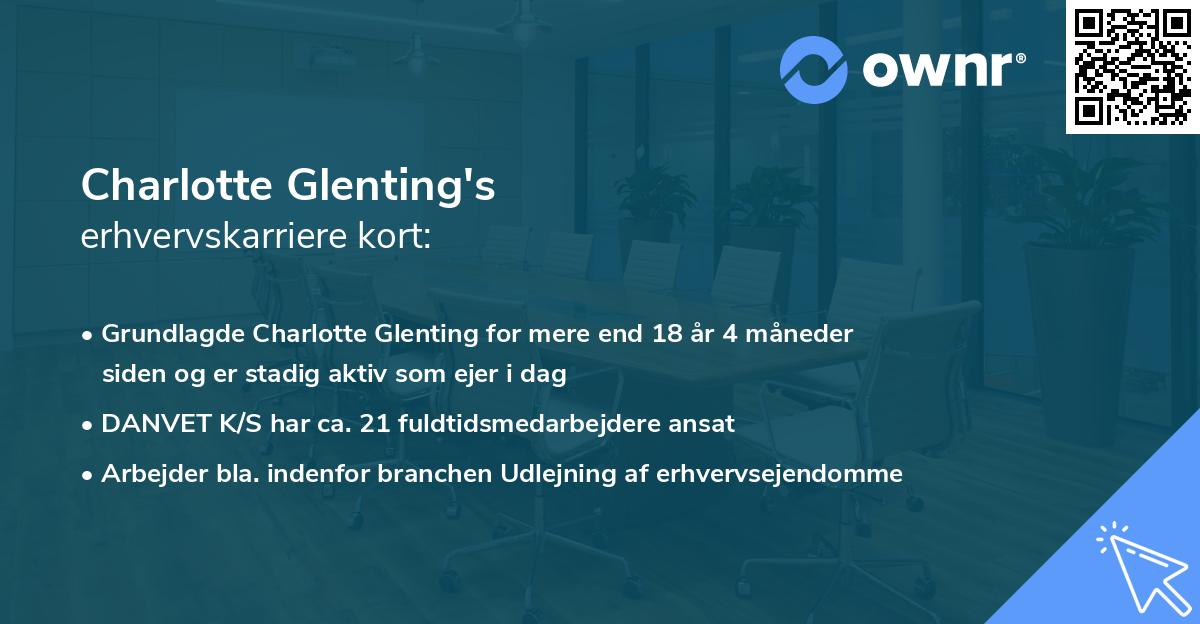 Charlotte Glenting's erhvervskarriere kort