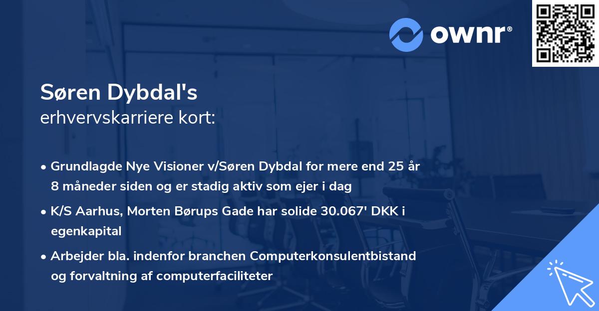 Søren Dybdal's erhvervskarriere kort