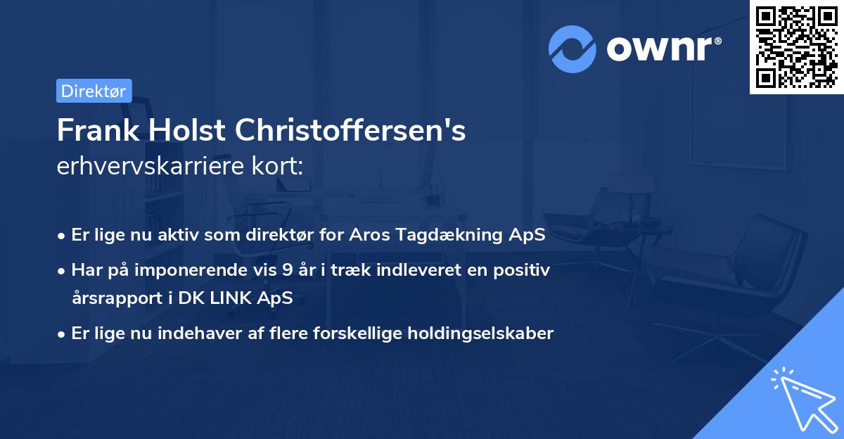 Frank Holst Christoffersen's erhvervskarriere kort