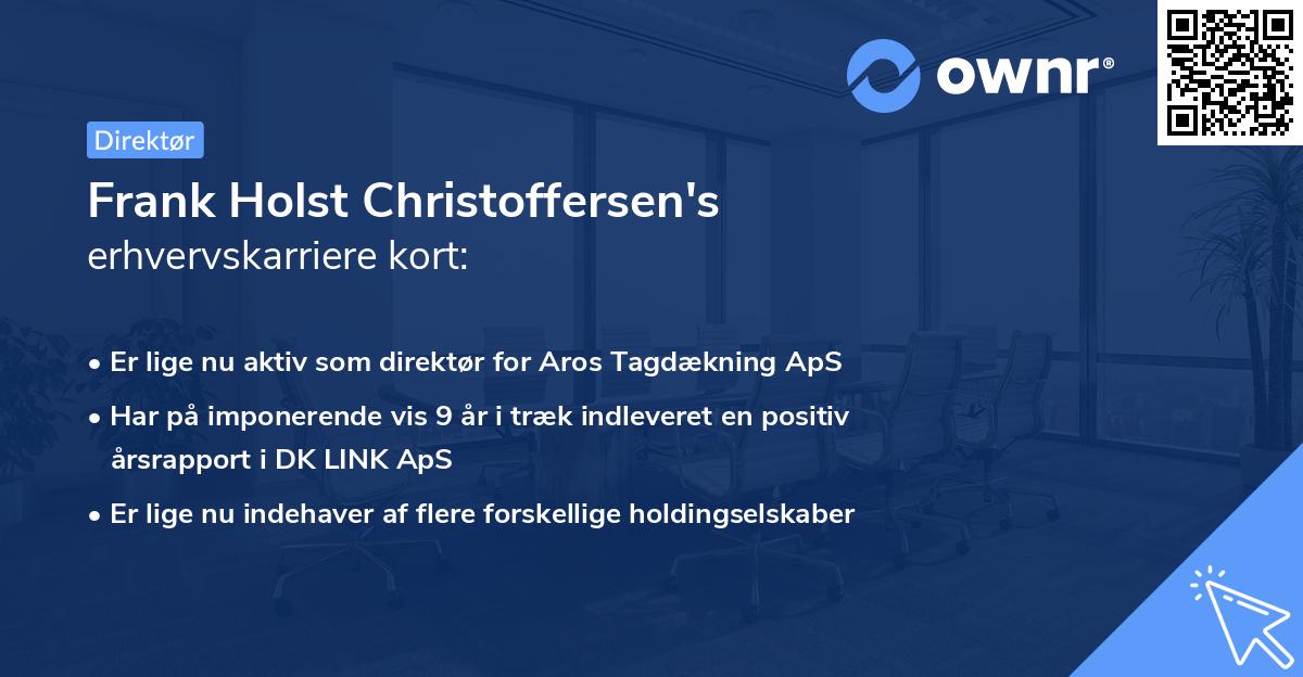 Frank Holst Christoffersen's erhvervskarriere kort