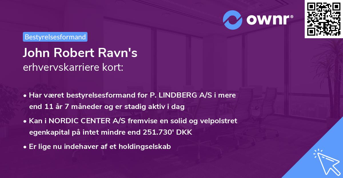 John Robert Ravn's erhvervskarriere kort