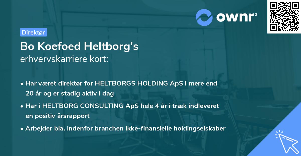 Bo Koefoed Heltborg's erhvervskarriere kort