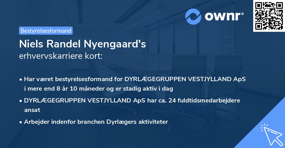 Niels Randel Nyengaard's erhvervskarriere kort