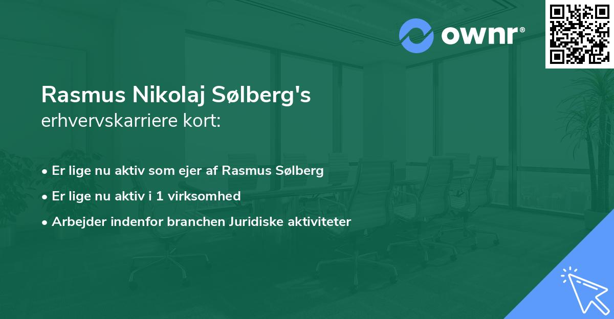 Rasmus Nikolaj Sølberg's erhvervskarriere kort